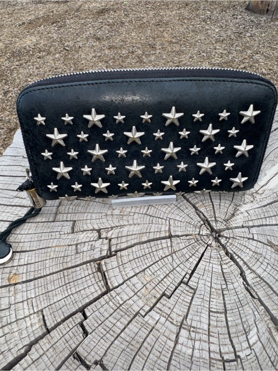 Jimmy Choo Handbags - Jimmy Choo Black Leather Zip Wallet